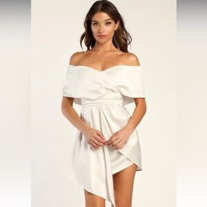 Lulus Ivory Asymmetrical Dress